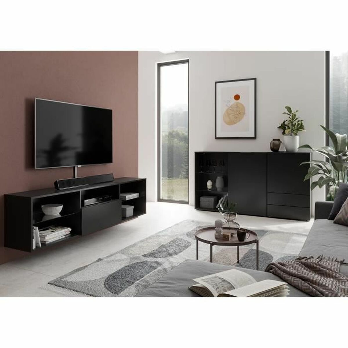 TV-Möbel Schwarz